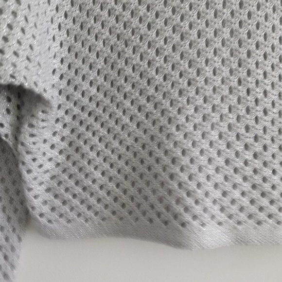 Express Waffle Crochet Metallic Acrylic Gray Knit Sweater Crop Top Size XS/TP - Picture 8 of 10